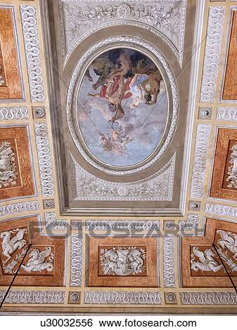 Museo Correr Ceiling Detail Ornate Bas Relief Stucco Panels With