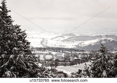 View of snow-covered Tiber Valley and River Tiber, early winter morning, MonteCastello di Vibio, Umbria, Italy View Large Photo Image Stock Photography - View of snow-covered Tiber Valley and River Tiber, early winter morning, MonteCastello di Vibio, Umbria, Italy. Fotosearch
