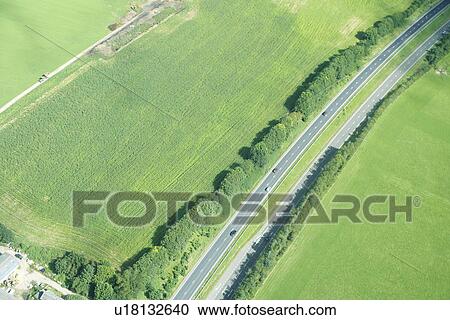 Aerial view of rural road View Large Photo Image Stock Image - Aerial view of rural road. Fotosearch