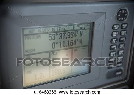 Stock Photograph - Close up of nautical GPS. Fotosearch