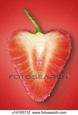 Close up of slice of strawberry View Large Photo Image Stock Image - Close up of slice of strawberry. Fotosearch