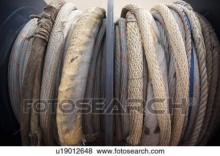 Close up of tow rope on ship View Large Photo Image Stock Photo - Close up of tow rope on ship. Fotosearch