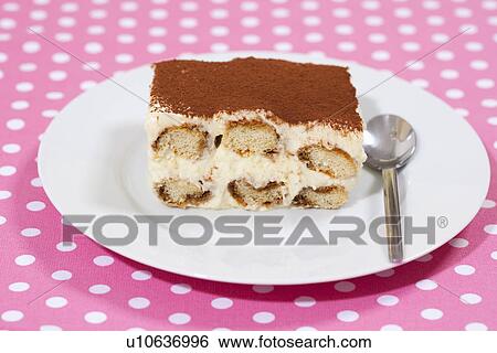 Plate of tiramisu cake View Large Photo Image Stock Photograph - Plate of tiramisu cake. Fotosearch