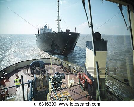 Ship and ocean viewed from bridge View Large Photo Image Stock Photo - Ship and ocean viewed from bridge. Fotosearch