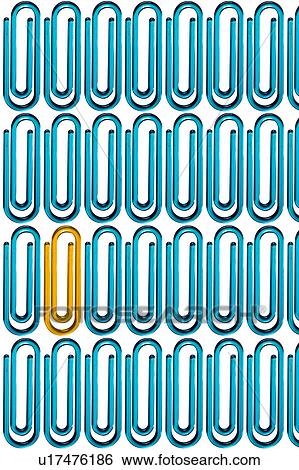 Yellow paper clip standing out from the crowd of blue paper clips over white background View Large Photo Image Stock Photograph - Yellow paper clip standing out from the crowd of blue paper clips over white background. Fotosearch