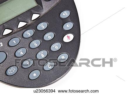 Close-up of speaker phone over white background View Large Photo Image Picture - Close-up of speaker phone over white background. Fotosearch
