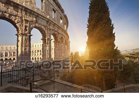 Stock Photo - Ancient ruins of arena. Fotosearch