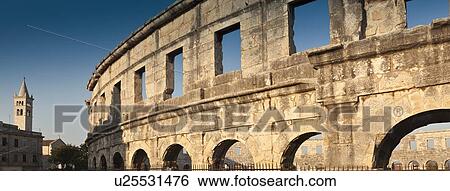 Stock Photograph - Ancient ruins of arena. Fotosearch