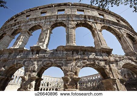 Stock Photograph - Ancient ruins of arena. Fotosearch