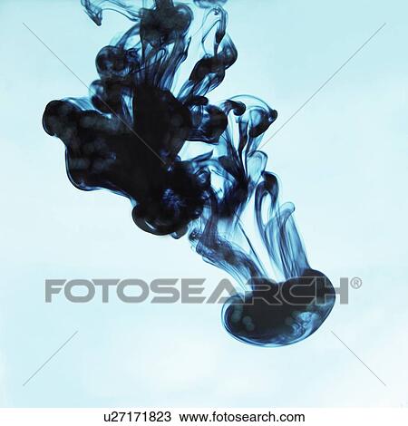 Blue ink swirling in liquid View Large Photo Image Stock Image - Blue ink swirling in liquid. Fotosearch
