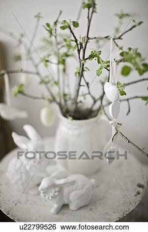 Ceramic decorations and plant View Large Photo Image Stock Photograph - Ceramic decorations and plant. Fotosearch