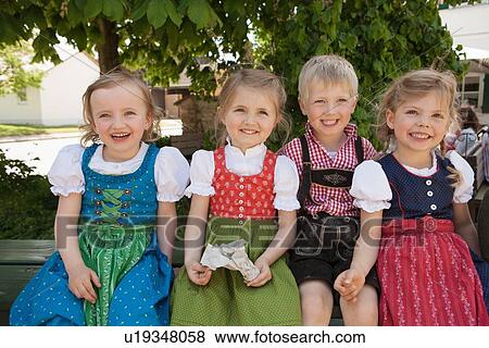 Children in traditional Bavarian clothes View Large Photo Image Stock Photo - Children in traditional Bavarian clothes. Fotosearch