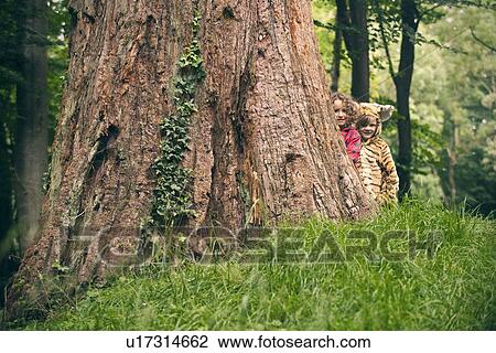 Children playing together in forest View Large Photo Image Stock Image - Children playing together in forest. Fotosearch