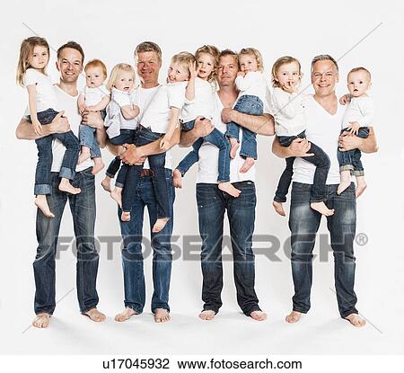 Fathers and children posing together View Large Photo Image Stock Image - Fathers and children posing together. Fotosearch