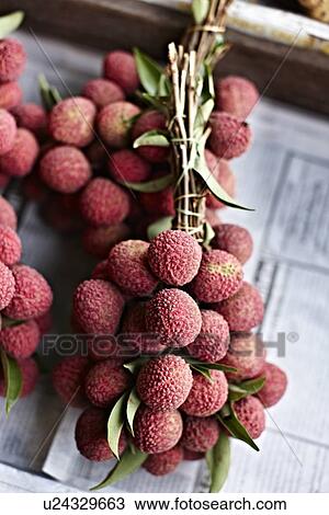 Lychee fruit for sale at market View Large Photo Image Stock Image - Lychee fruit for sale at market. Fotosearch
