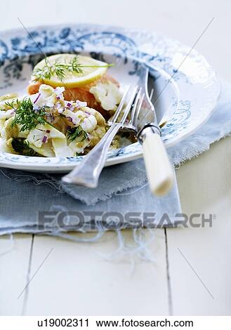 Plate of pasta with fish View Large Photo Image Stock Image - Plate of pasta with fish. Fotosearch