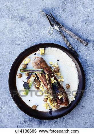 Plate of sausage and corn View Large Photo Image Stock Image - Plate of sausage and corn. Fotosearch
