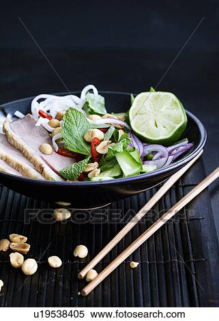 Stock Photography - Plate of Vietnamese duck salad. Fotosearch