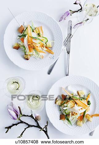 Plates of pasta with vegetables View Large Photo Image Stock Photo - Plates of pasta with vegetables. Fotosearch