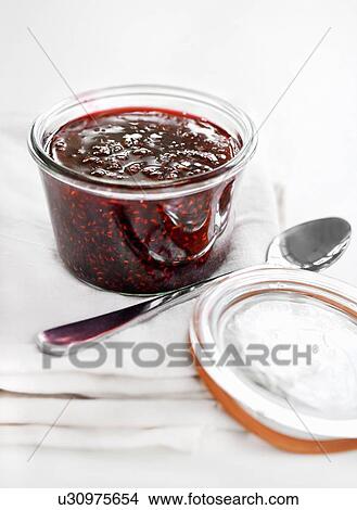 Picture - Pot of fruit jam. Fotosearch