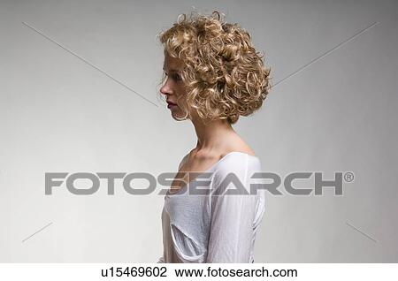 Stock Image - Profile of womans face. Fotosearch