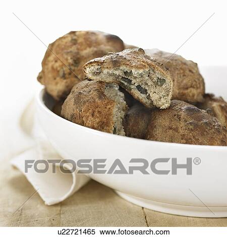 Stock Photography - Bowl of bread rolls. Fotosearch