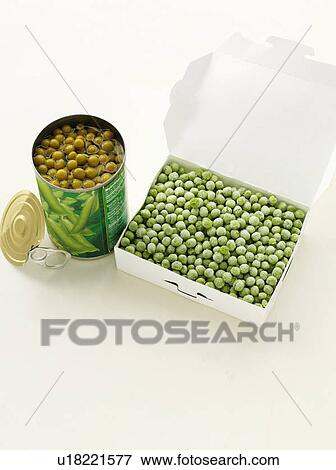Canned peas with frozen peas View Large Photo Image Stock Photo - Canned peas with frozen peas. Fotosearch
