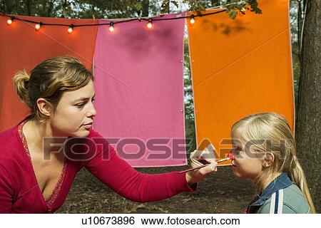 Stock Photograph - Childrens theater improvised in woods. Fotosearch