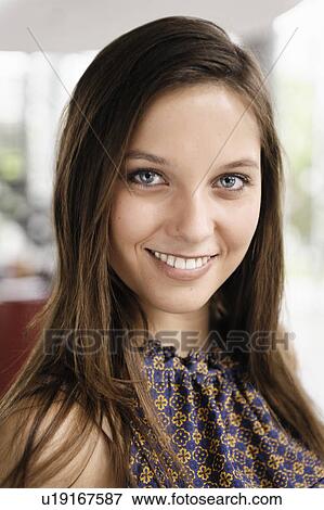 Close up of businesswomans smiling face View Large Photo Image Stock Photo - Close up of businesswomans smiling face. Fotosearch