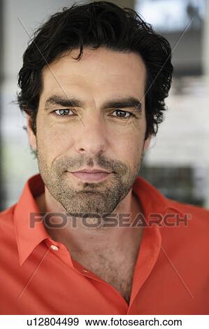 Close up of mans smiling face View Large Photo Image Stock Photo - Close up of mans smiling face. Fotosearch