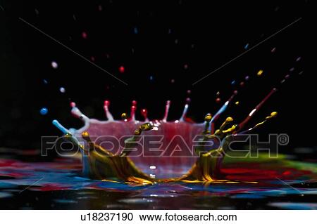 Close up of splash of paint View Large Photo Image Stock Image - Close up of splash of paint. Fotosearch