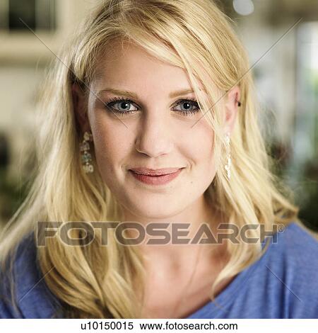 Close up of womans smiling face View Large Photo Image Stock Photography - Close up of womans smiling face. Fotosearch