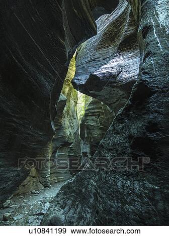 Stock Photo - Crevice in rock formations. Fotosearch