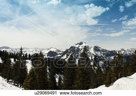 German Alps overlooking rural landscape View Large Photo Image Stock Image - German Alps overlooking rural landscape. Fotosearch