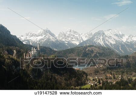 German Alps overlooking rural landscape View Large Photo Image Stock Photo - German Alps overlooking rural landscape. Fotosearch