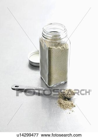 Stock Photo - Jar of dried spices. Fotosearch