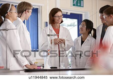 Students and teacher in chemistry lab View Large Photo Image Stock Photography - Students and teacher in chemistry lab. Fotosearch