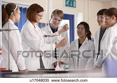 Students and teacher in chemistry lab View Large Photo Image Stock Photography - Students and teacher in chemistry lab. Fotosearch