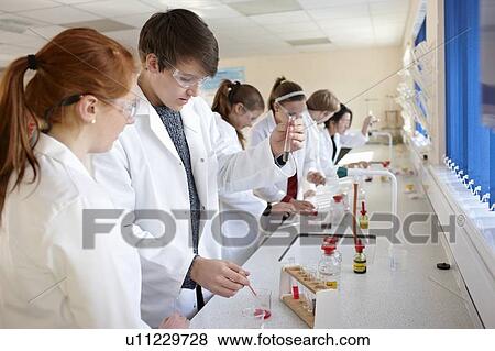 Students working in chemistry lab View Large Photo Image Stock Photo - Students working in chemistry lab. Fotosearch