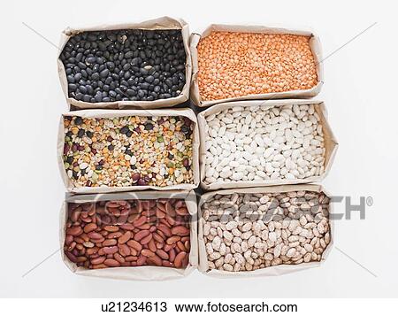 Assorted beans on white background View Large Photo Image Stock Image - Assorted beans on white background. Fotosearch