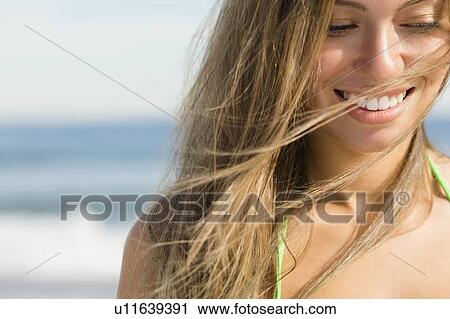Beautiful woman at beach View Large Photo Image Stock Image - Beautiful woman at beach. Fotosearch