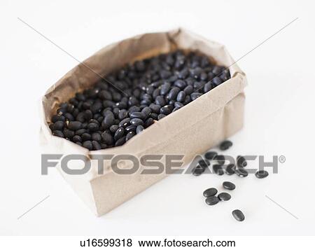 Stock Photo - Carton of beans on white background. Fotosearch