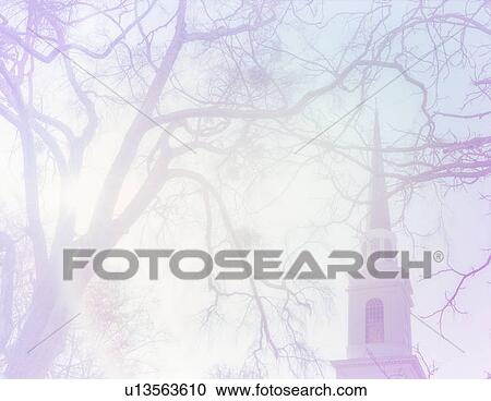 Church steeple behind tree branches View Large Photo Image Stock Image - Church steeple behind tree branches. Fotosearch