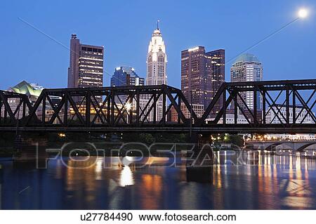 City skyline at dusk View Large Photo Image Stock Image - City skyline at dusk. Fotosearch