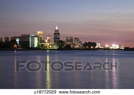City skyline at dusk View Large Photo Image Stock Photo - City skyline at dusk. Fotosearch