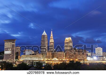 City skyline at dusk View Large Photo Image Stock Photo - City skyline at dusk. Fotosearch