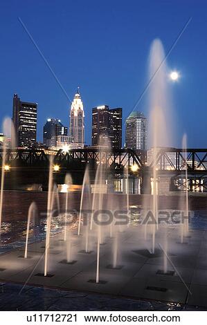 City skyline at night View Large Photo Image Stock Image - City skyline at night. Fotosearch