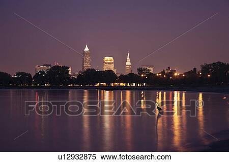 City skyline at night View Large Photo Image Stock Photography - City skyline at night. Fotosearch