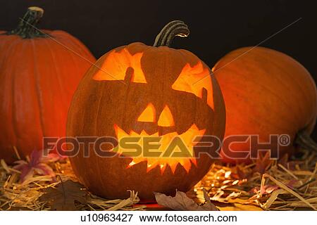 Stock Photo - Halloween pumpkins. Fotosearch