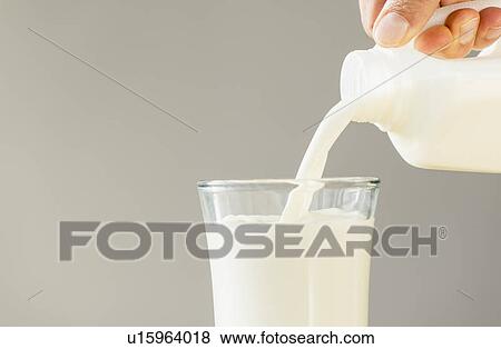 Hand pouring milk View Large Photo Image Stock Photo - Hand pouring milk. Fotosearch